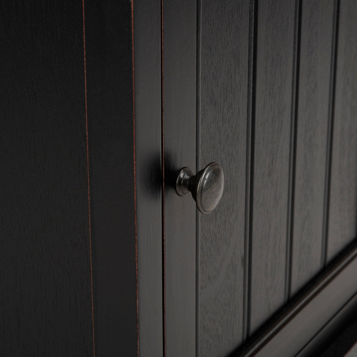 Distressed Black Cabinet R776