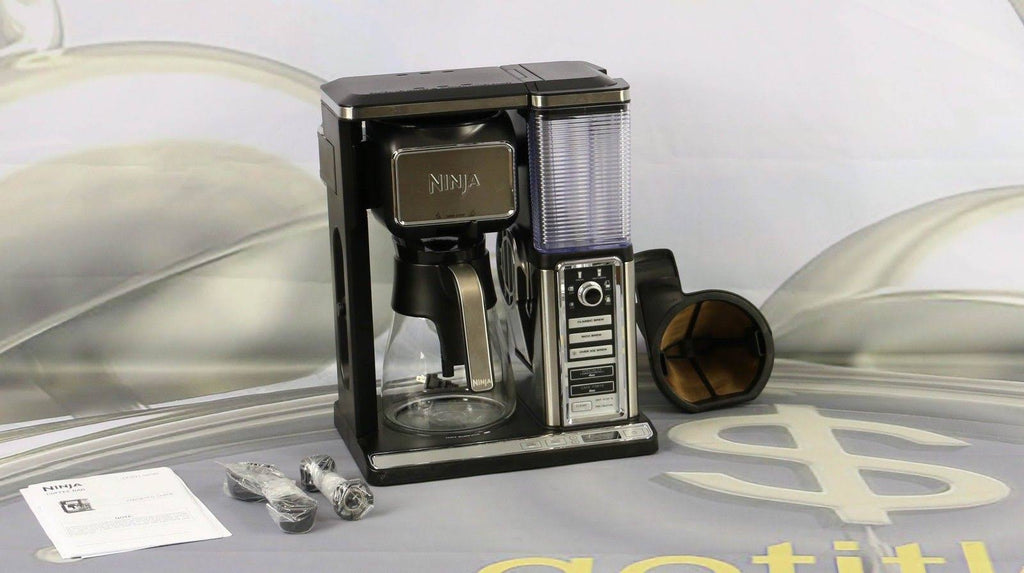 10-Cup Black Stainless Coffee Brewer with Glass Carafe K417425