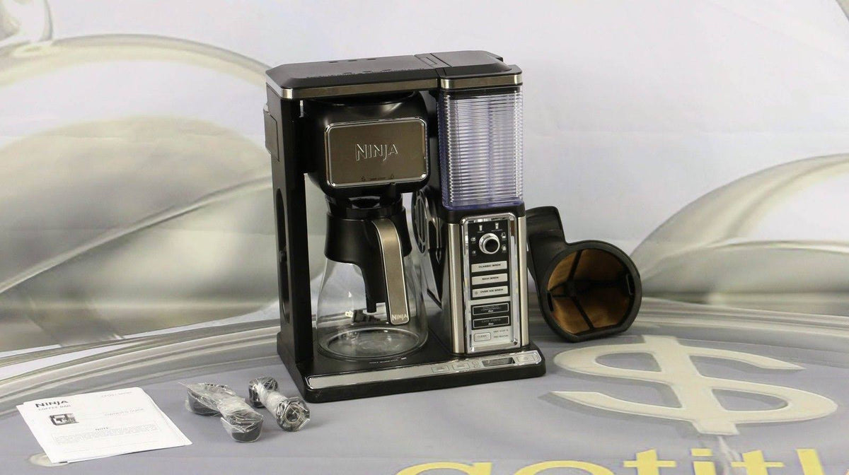 10-Cup Black Stainless Coffee Brewer with Glass Carafe K417425