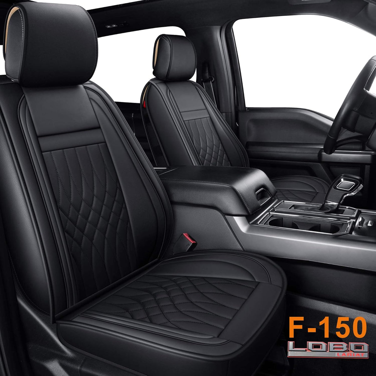Black Water Proof Faux Leather Rear Seat Covers N260