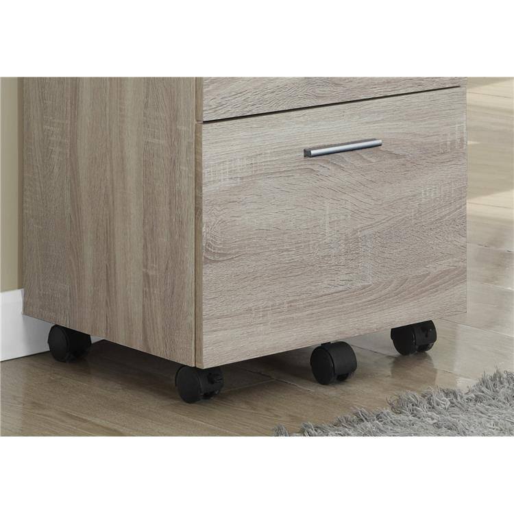 Natural Black 3 Drawers Particle Board Filing Cabinet Y17439