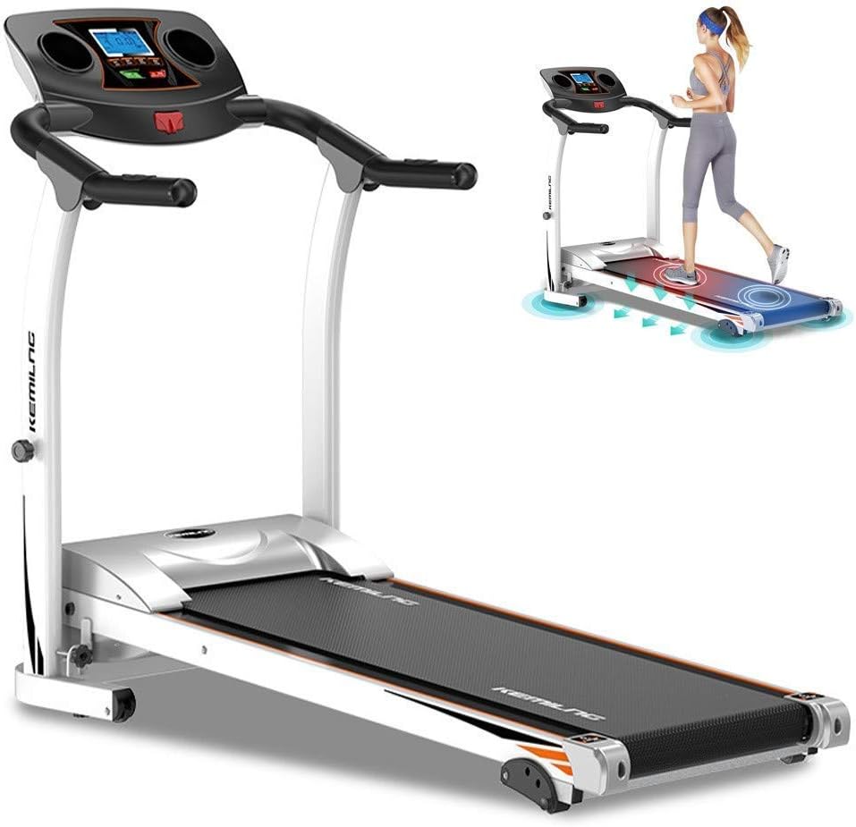 Folding Electric Treadmill with Adjustable Speed and LCD Screen Y873823