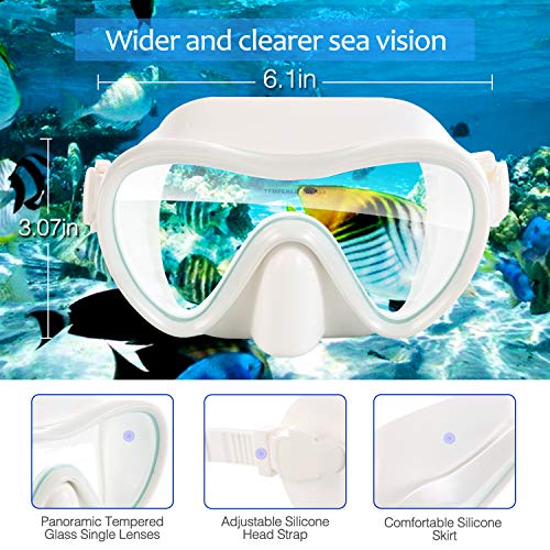 Anti-Fog Tempered Glass Snorkel Mask Set F475