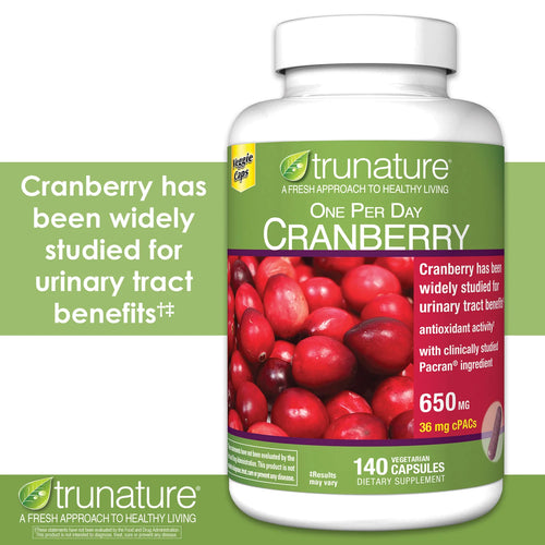 2 Packs Cranberry 650 Mg., 140 Vegetarian Capsules H102