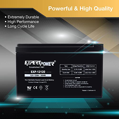 12 Volt 12 Ah Rechargeable Battery with F2 Terminals E388