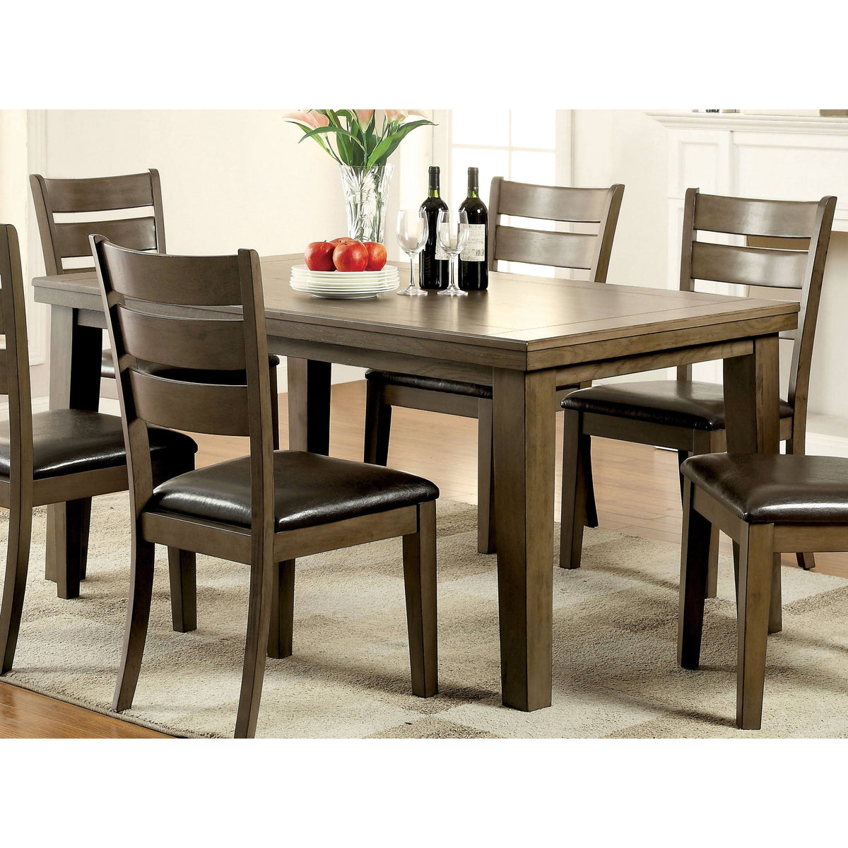 Grey 66-Inch Wooden Dining Table P248837