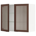 White 2 Glass Door Wall Cabinet O590292