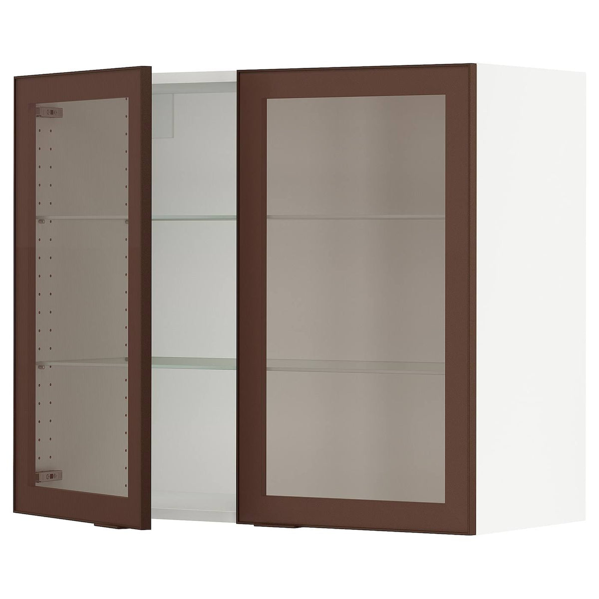 White 2 Glass Door Wall Cabinet O590292