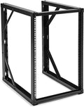 Black 15U Wall-Mount Open Frame Steel Network Equipment Rack R3759