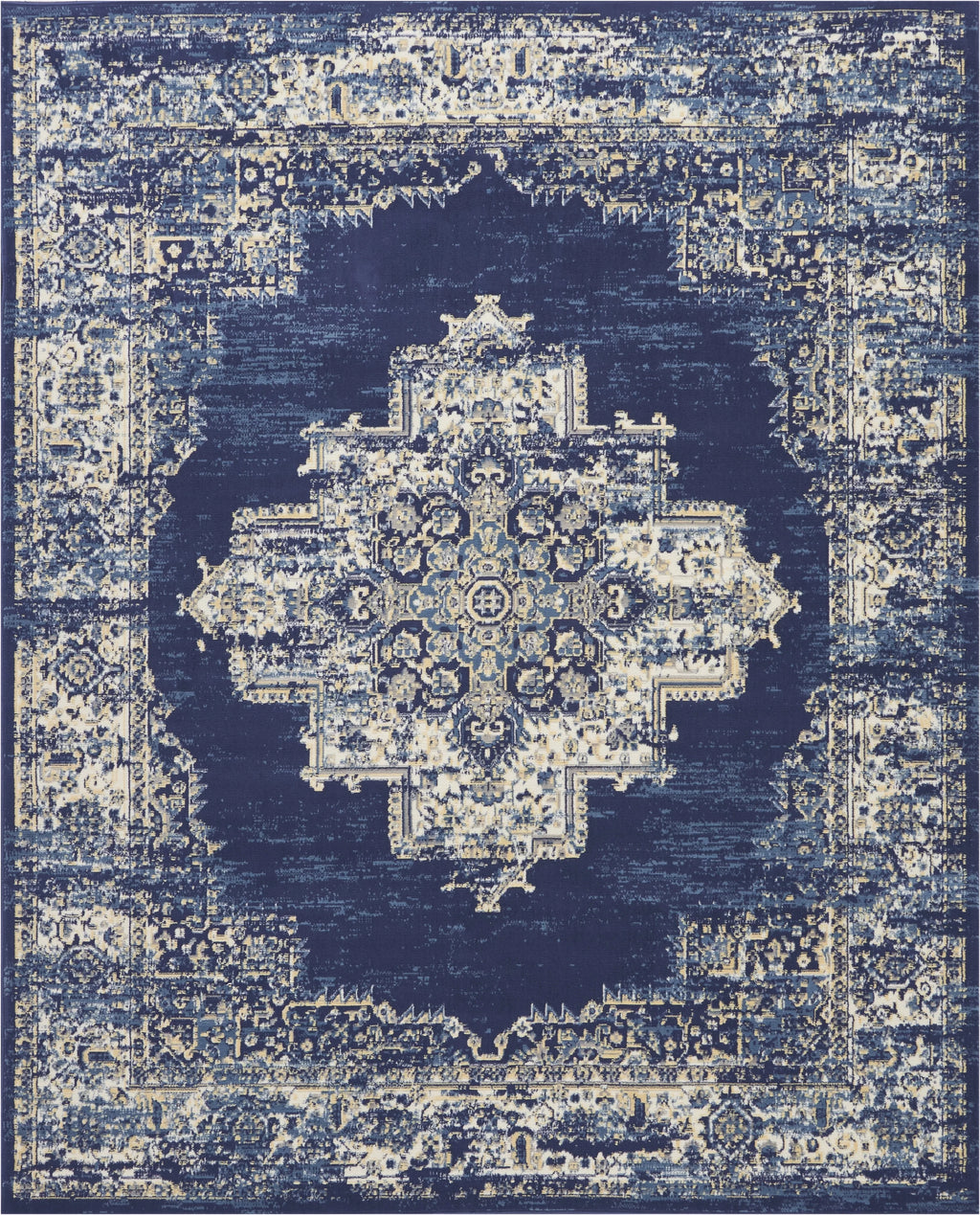 Navy Blue 7'10" x 9'10" Area Rug L142586
