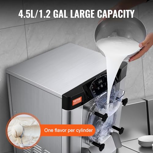20-25L/H 2400W 1-Flavor Hard Serve Ice Cream Maker with 8L Stainless Steel Cylinder L14549