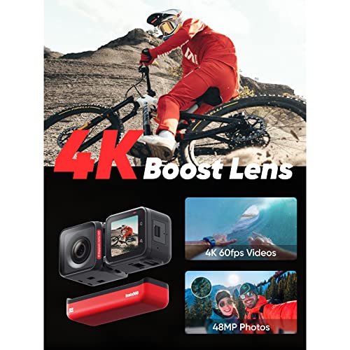 Waterproof 4K 60fps Action Camera & 5.7K 360 Camera with Interchangeable Lenses J134