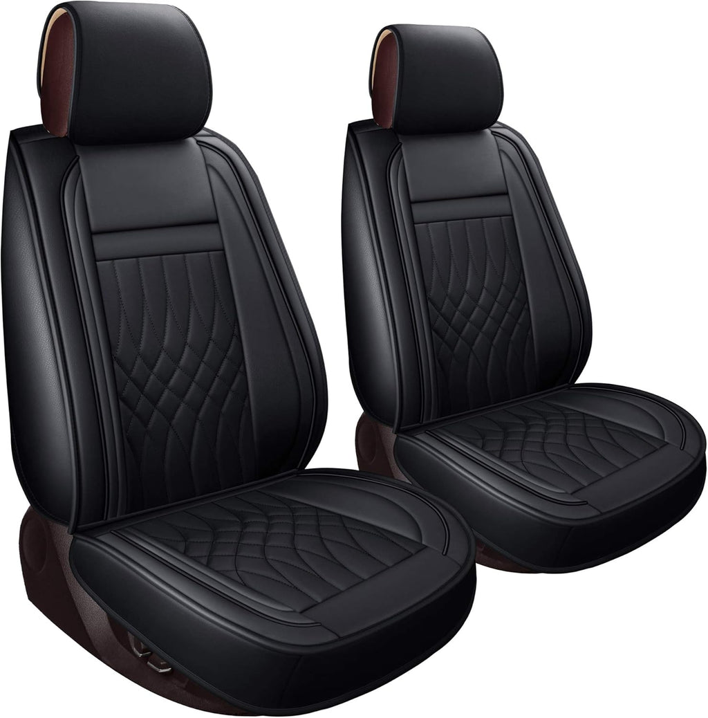 Black Water Proof Faux Leather Rear Seat Covers N260
