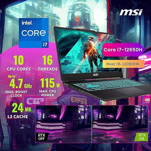 15.6" FHD 144Hz Gaming Laptop Intel Core i7-12650H NVIDIA GeForce RTX 4060 32GB DDR5 RAM 1TB SSD Translucent Black J5769