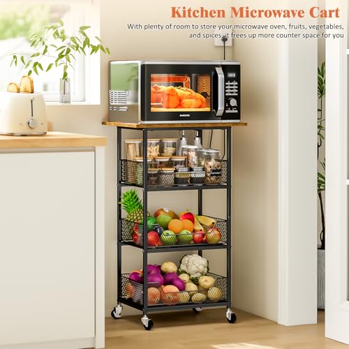 4 Tier Microwave Cart with Storage O339