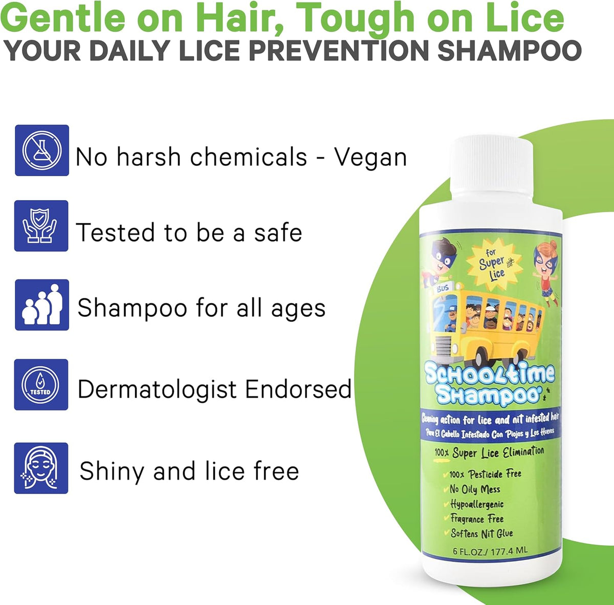6 oz Shampoo, 2 oz Spray Away with Stainless Steel Comb W41706