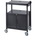 Steel Adjustable AV Cart with Cabinet D369954