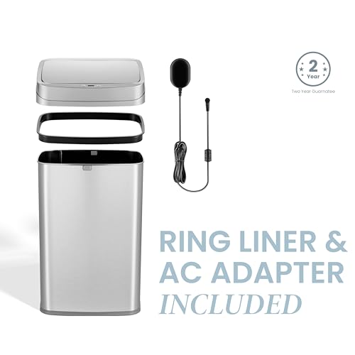 13 Gallon Stainless Steel Automatic Kitchen Trash Can X808