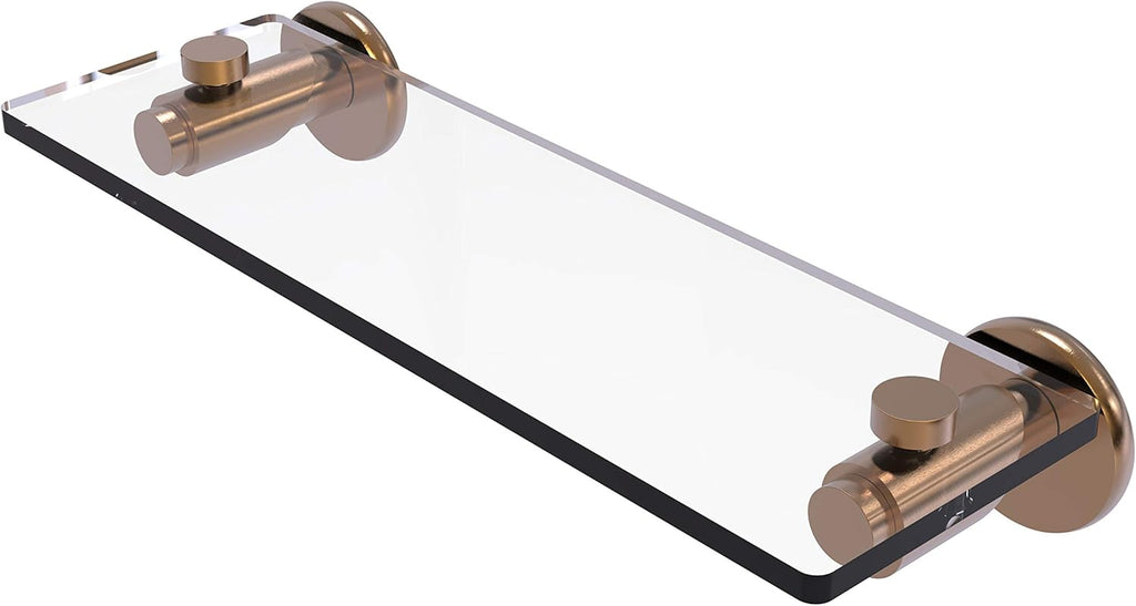 Antique Copper 16 Inch Glass Shelf D8718