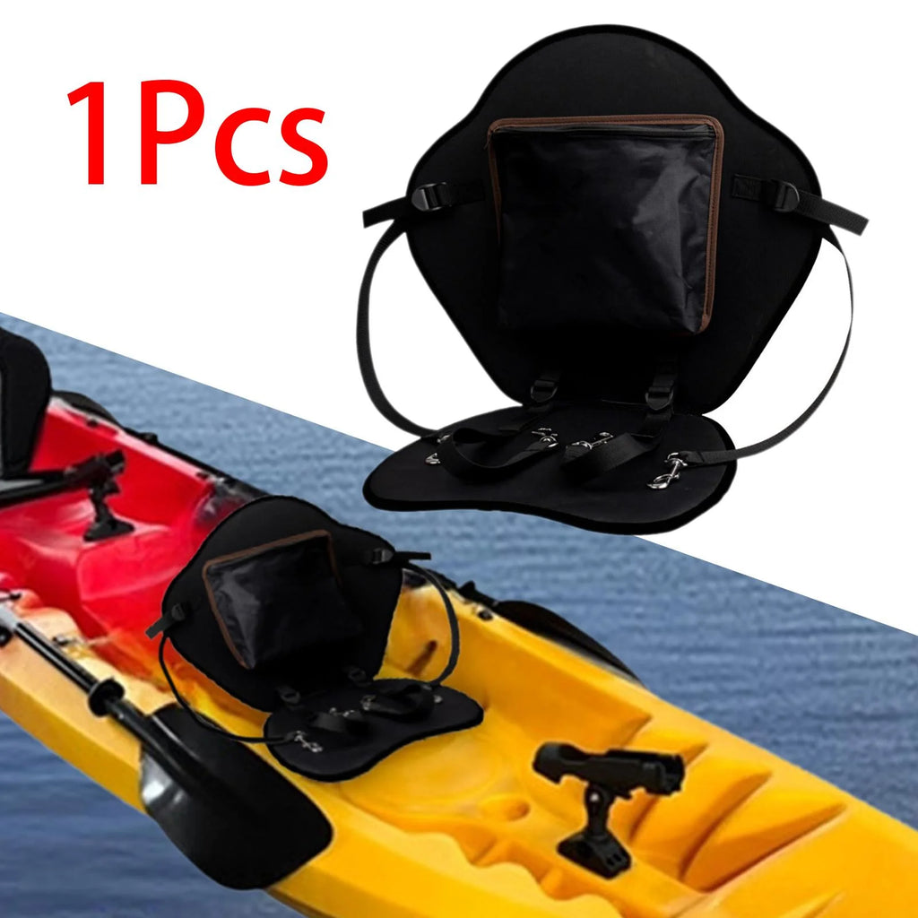 Black Padded Kayak Seat Cushion with Back Support Q68223