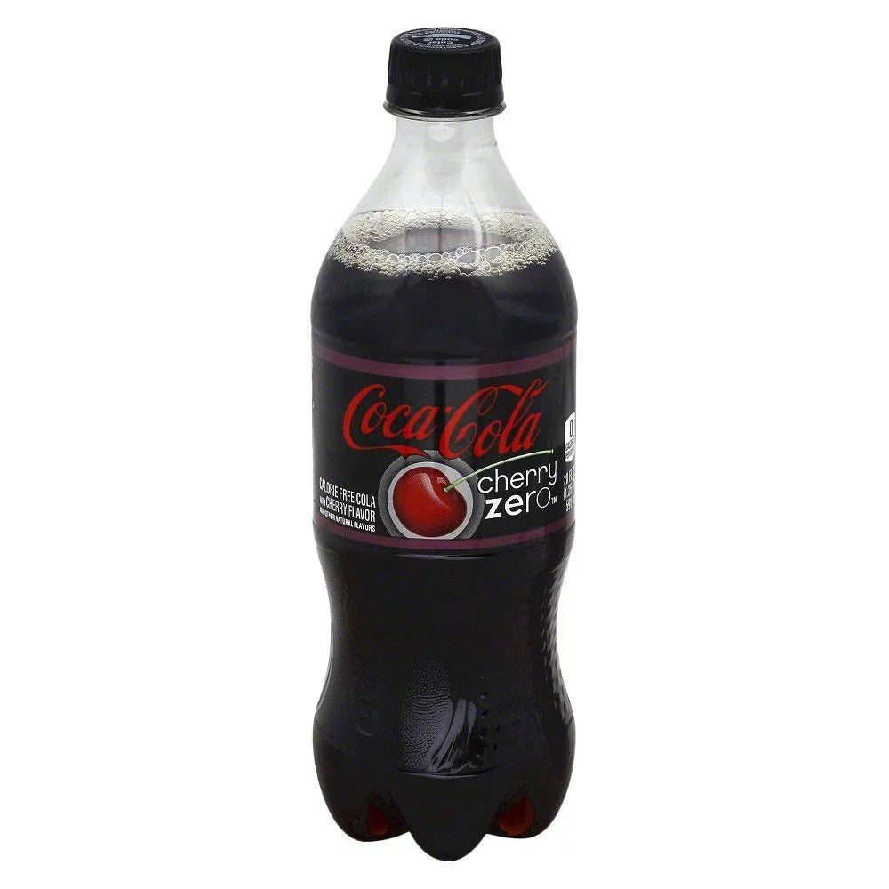 20 Ounce Bottles Pack 24 Cherry Zero Soda X4462