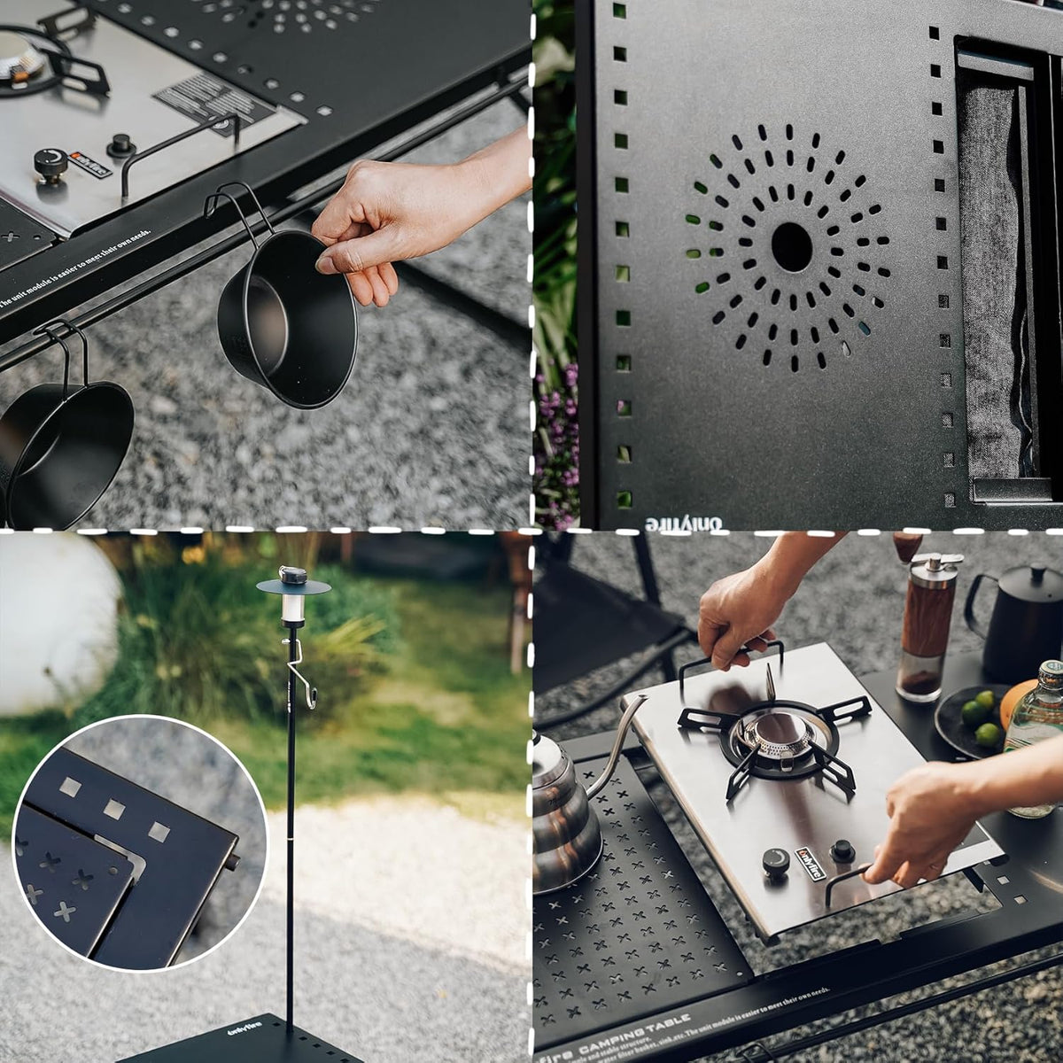 IGT Camping Table Kit with Gas Stove and Carrying Case A938301