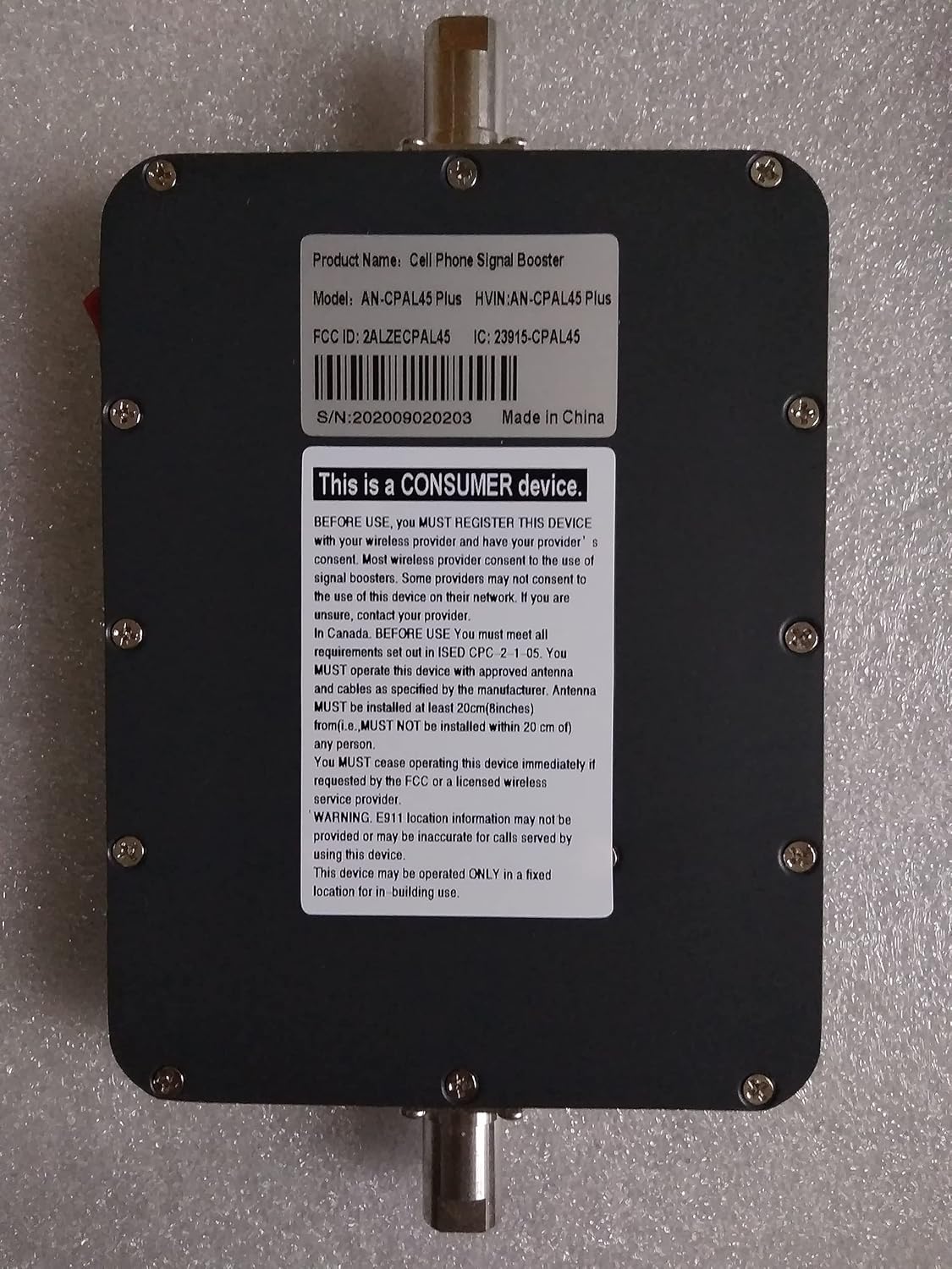 5 Bands Vehicle Cell Signal Booster W934270