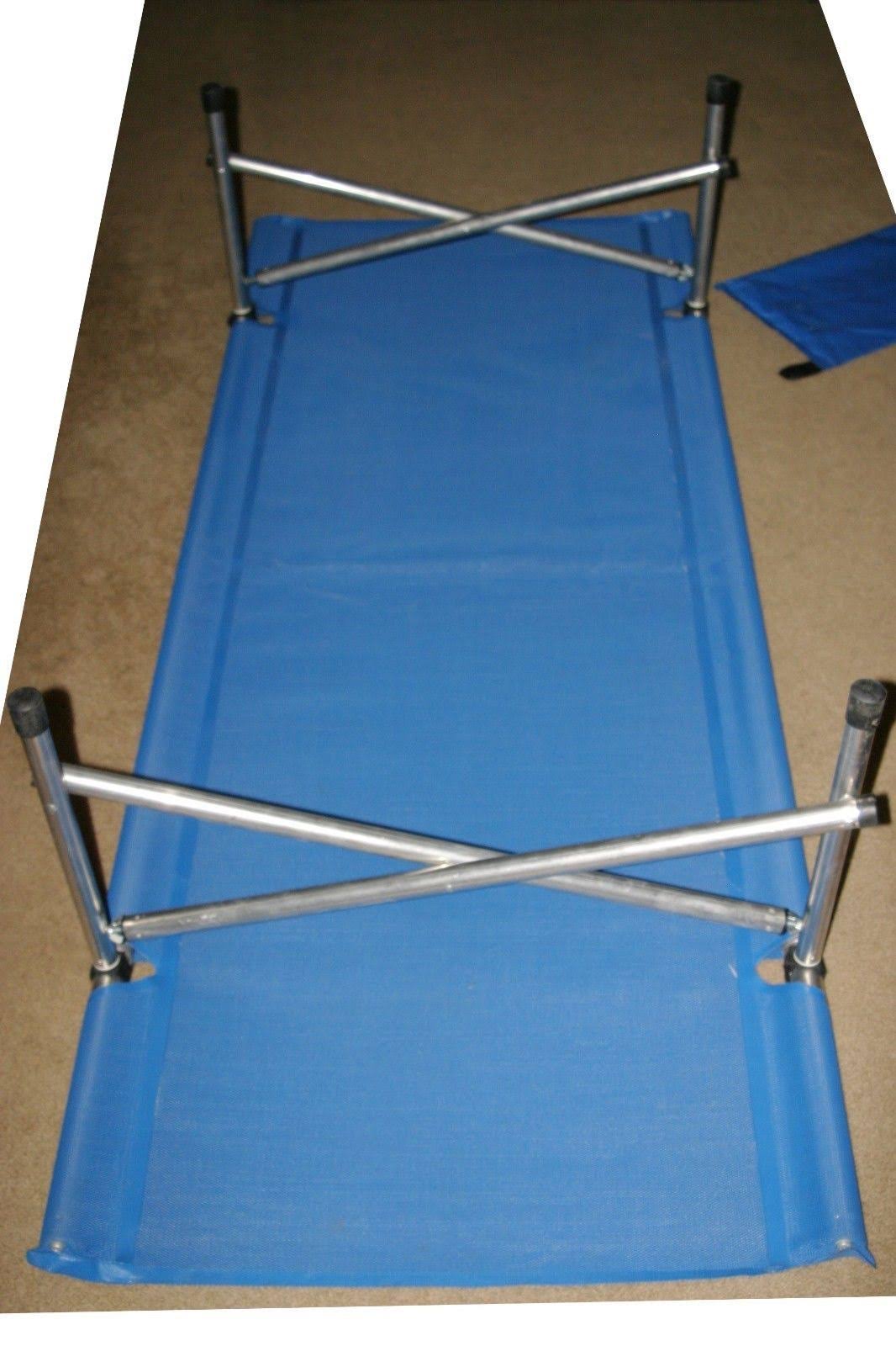 Royal Blue Folding Camp Cot U86012