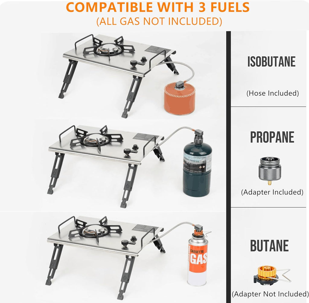 IGT Camping Table Kit with Gas Stove and Carrying Case A938301