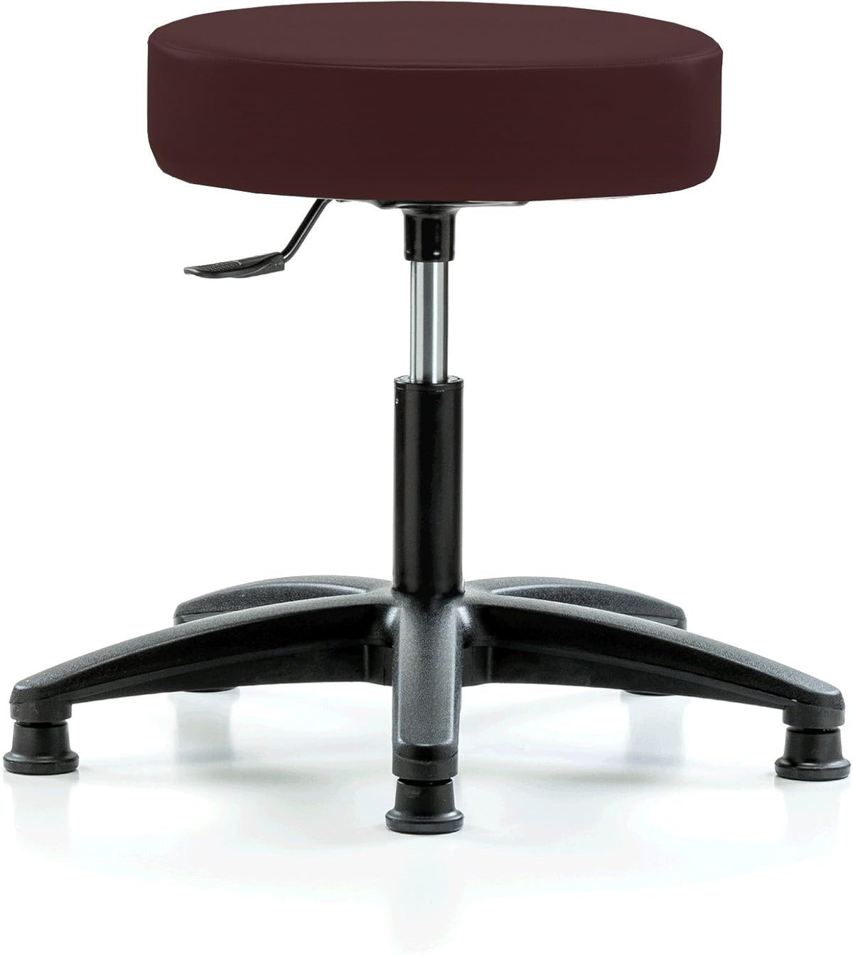 Black Fabric Height Adjustable Swivel Stool V847559