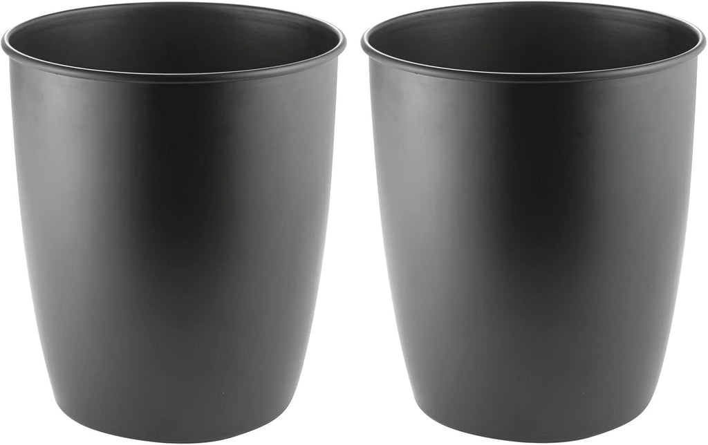 Round Metal Small Trash Can Wastebasket Bin 2 Pack Bronze T44530