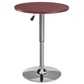 Adjustable Chrome Base Round Swivel Bar Table R37362