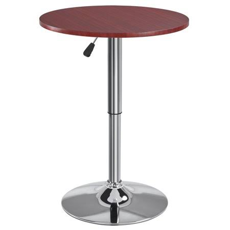 Adjustable Chrome Base Round Swivel Bar Table R37362