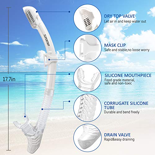 Anti-Fog Tempered Glass Snorkel Mask Set F475