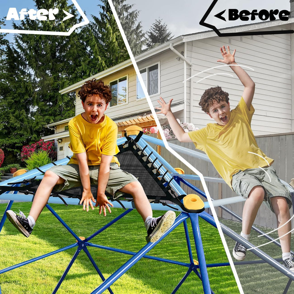 10ft Climbing Dome with Net Chair, Rust & Uv Resistant, Supporting 1000lbs B126170
