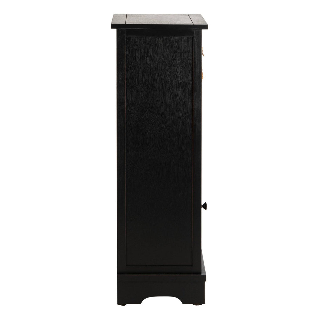 Distressed Black Cabinet R776