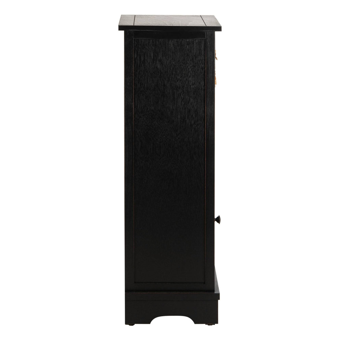 Distressed Black Cabinet R776