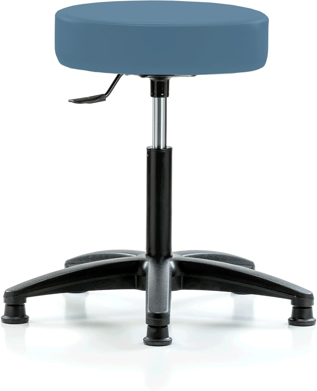 Black Fabric Height Adjustable Swivel Stool V847559