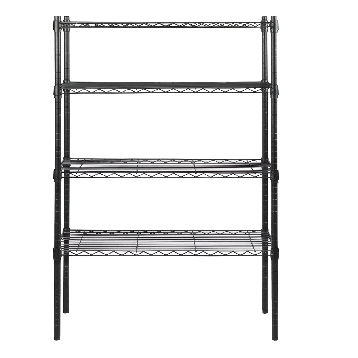 Black 4 Tier Wire Shelf Unit O936894
