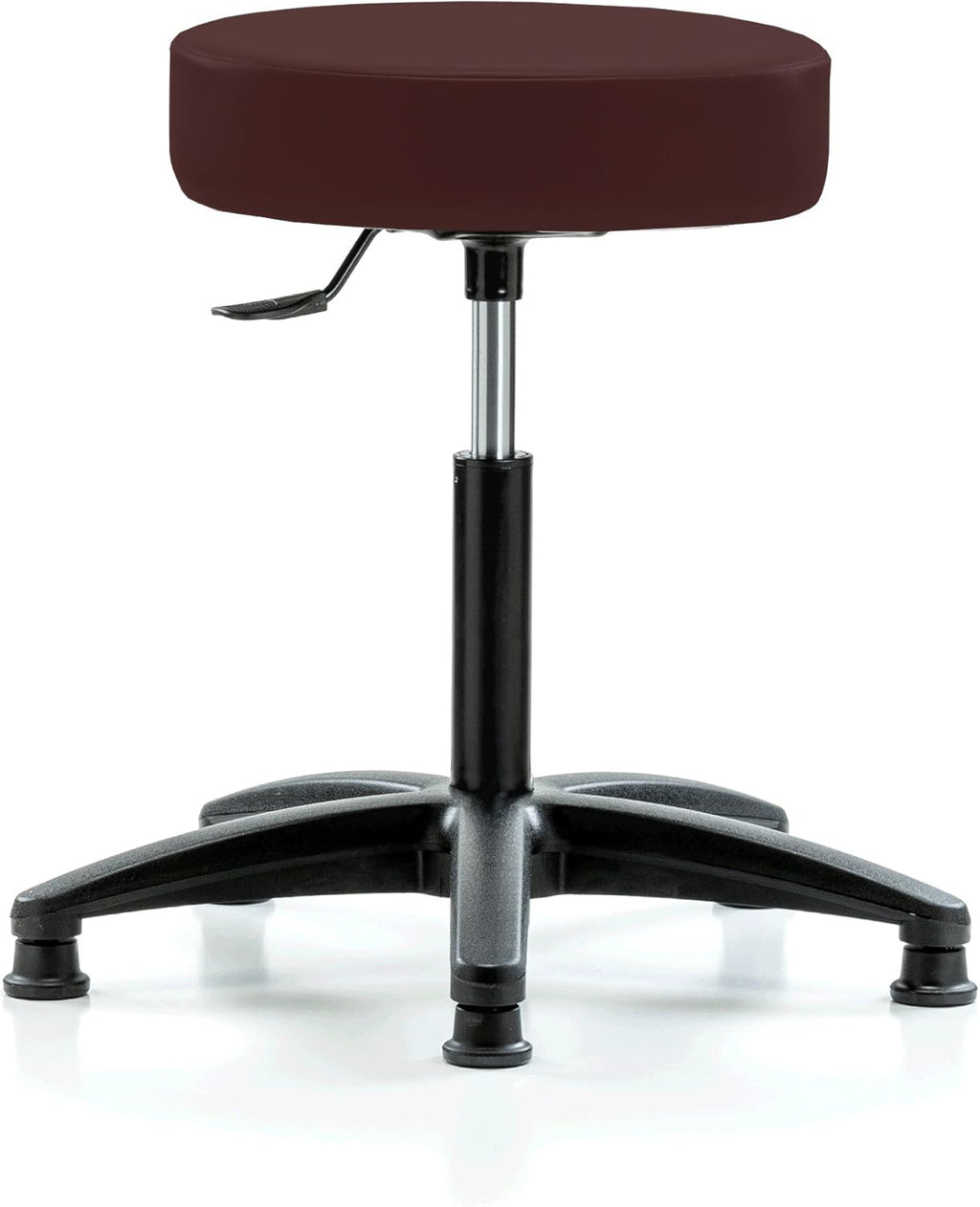 Black Fabric Height Adjustable Swivel Stool V847559