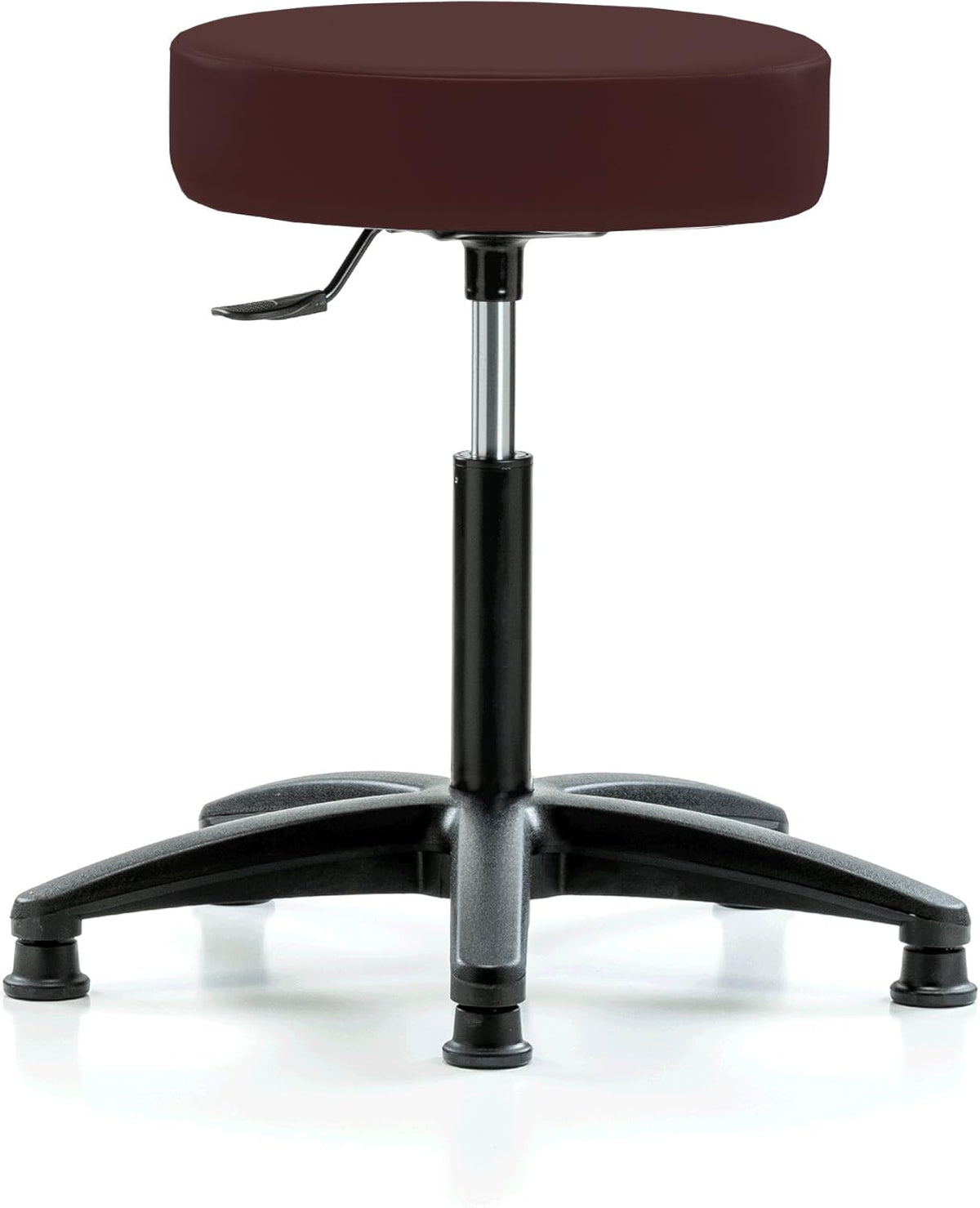 Black Fabric Height Adjustable Swivel Stool V847559