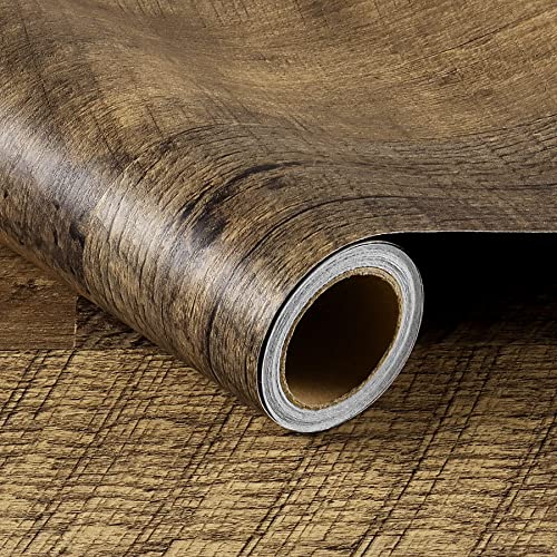 24x394 Wood Floor Contact Paper Peel and Stick Vinyl Flooring Roll F18004