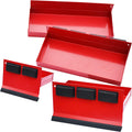 Magnetic Shelf 4-Pcs Set - Red Metal Tool Box with Strong Magnets - Pack of 2 M233182