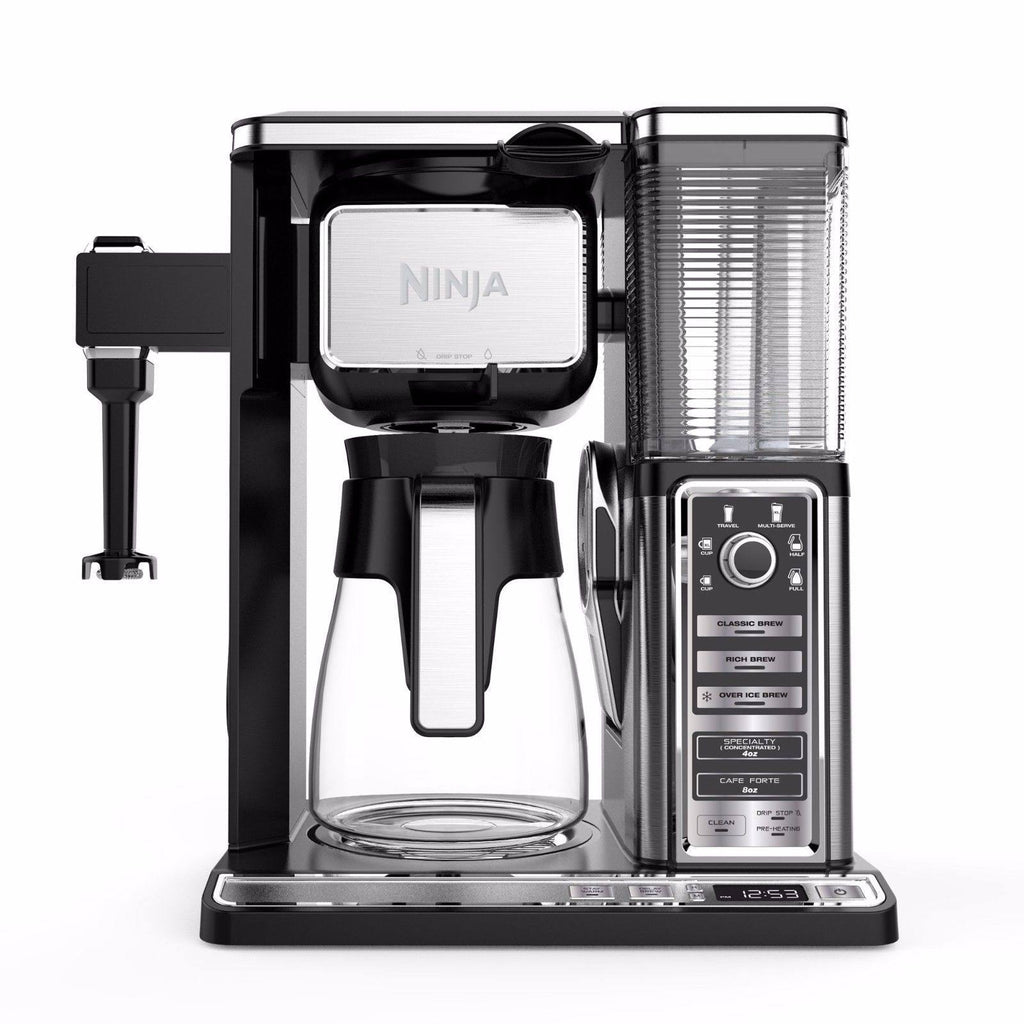 10-Cup Black Stainless Coffee Brewer with Glass Carafe K417425
