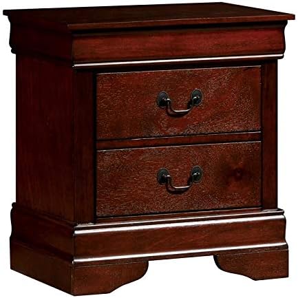 Solid Wood 2-Drawer Nightstand Y2745