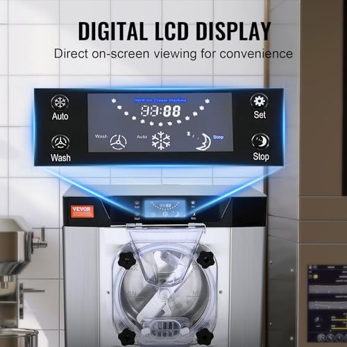 20-25L/H 2400W 1-Flavor Hard Serve Ice Cream Maker with 8L Stainless Steel Cylinder L14549