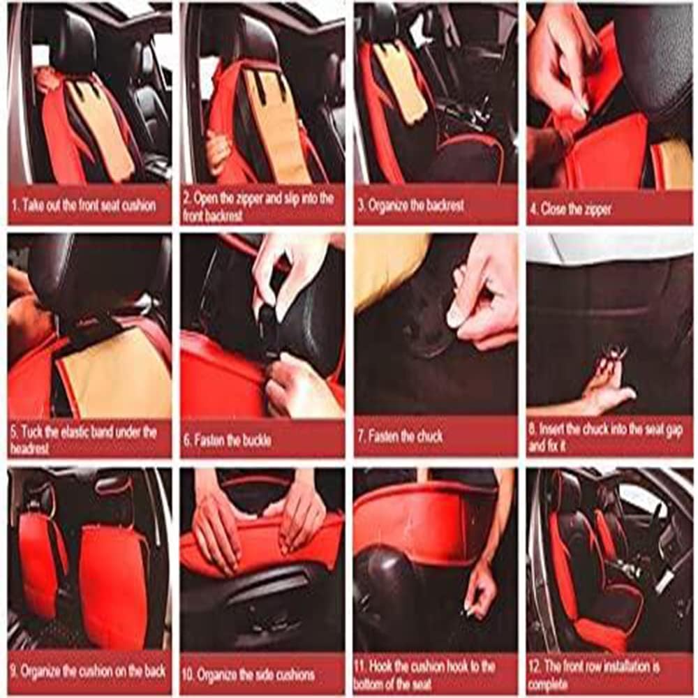 Car Seat Covers 5-Seat Black Blue N2784