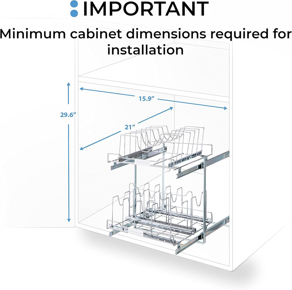 2-Tier Pull Out Cabinet Organizer S486