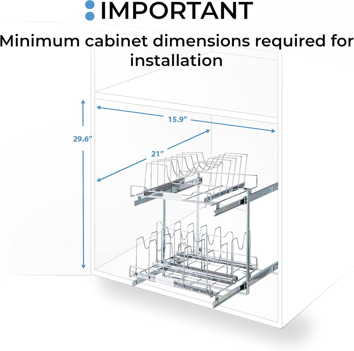 2-Tier Pull Out Cabinet Organizer S486