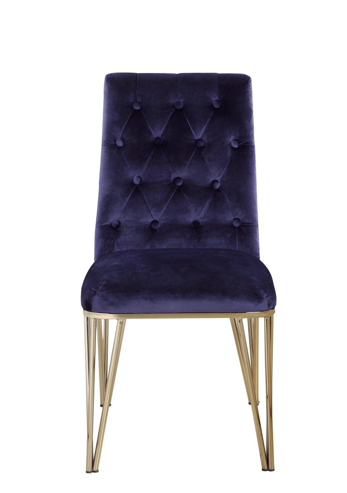 Navy Velvet Tufted Dining Chair Set of 2 P835153
